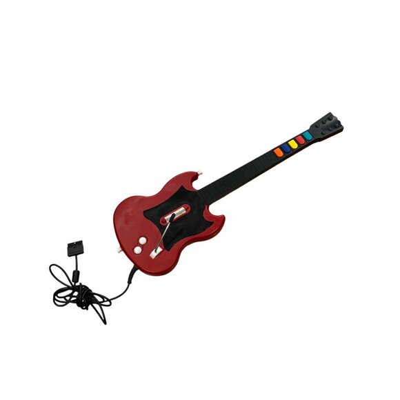 PlayStation 2 Guitar Hero Red Octane Wired Controller Model PSLGH PS2 - Picture 1 of 7